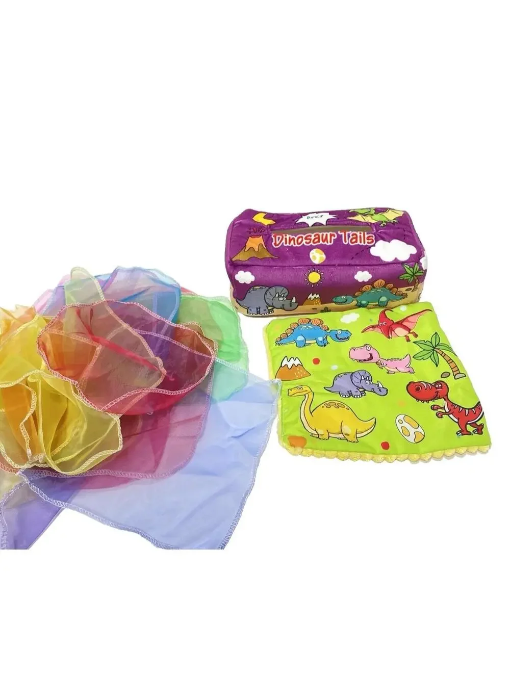 Kids Brain Exercise Tissue Box Color Sorting Toy Sensory Purple Felt, New 1pc
